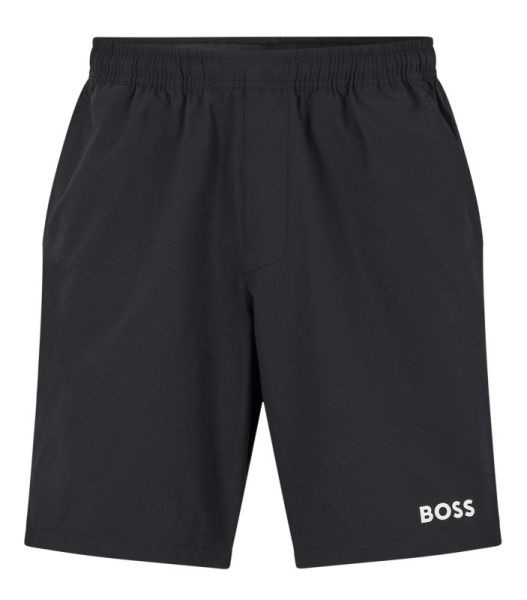Shorts de tenis para hombre BOSS x Matteo Berrettini Performance-Stretch Regular-Fit Shorts with Logo Detail - black