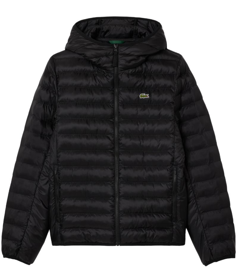 Men s jacket Lacoste Water Repellent Quilted Puffed Black Tennis Zone Tennis Shop