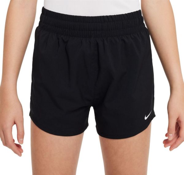 Lány rövidnadrág Nike Dri-Fit One High-Waisted Woven Training Shorts - black/white