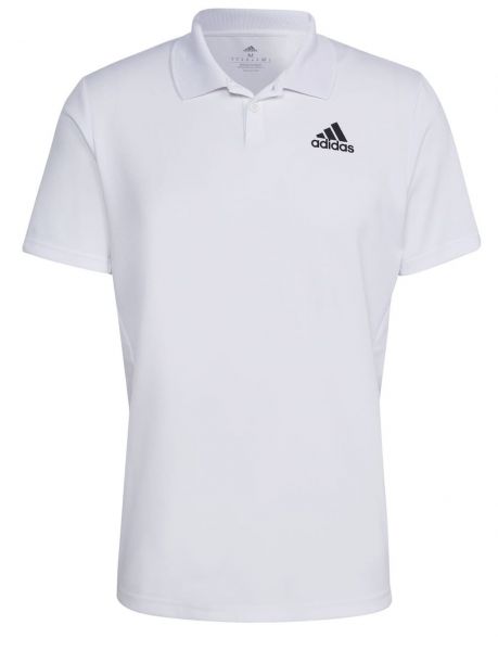 Męskie polo tenisowe Adidas Club Pique Polo - white/black