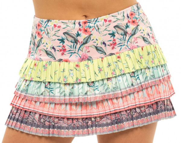 Női teniszszoknya Lucky in Love Patch Me If You Can Patch Me Pleated Skirt - melon