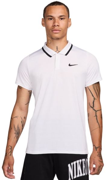 Мъжка тениска с якичка Nike Court Dri-Fit Advantage - Бял