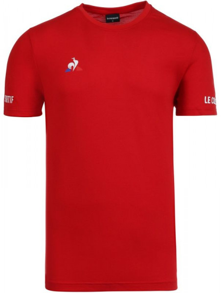 Teniso marškinėliai vyrams Le Coq Sportif Tennis Tee SS No.3 M - pur rouge