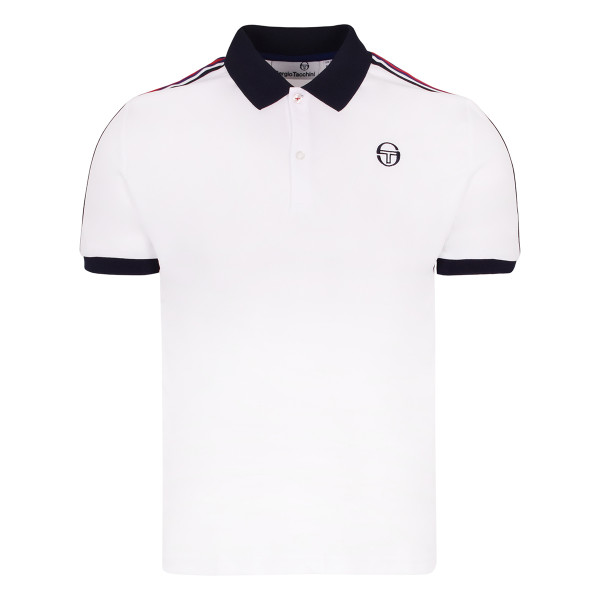 Tenisa polo krekls vīriešiem Sergio Tacchini Nabo Polo - white/blue