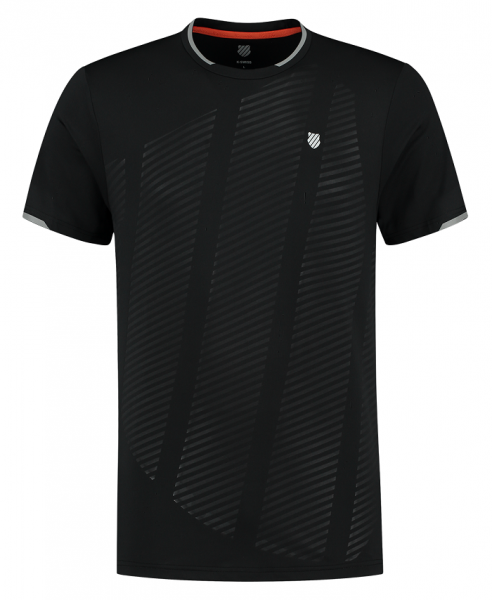 Herren Tennis-T-Shirt K-Swiss Tac Hypercourt Shield Crew 2 - jet black