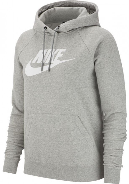  Nike Sportswear Essential Fleece Pullover Hoodie W - dark grey heather/white