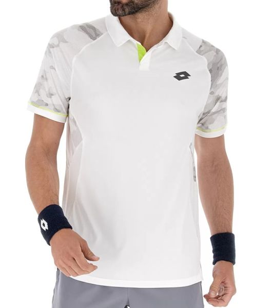 Herren Tennispoloshirt Lotto Tech II D1 Polo - Weiß