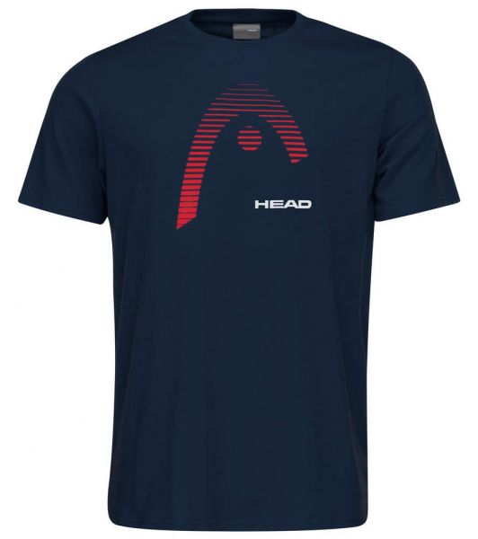 Teniso marškinėliai vyrams Head Club Carl T-Shirt M - dark blue/red