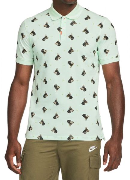 Herren Tennispoloshirt Nike Print Slim Polo - mint foam