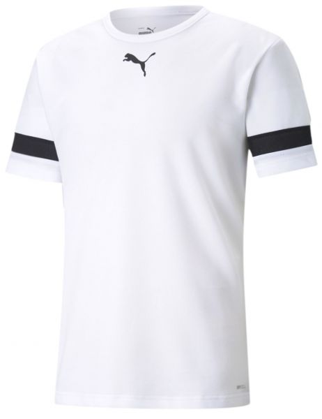 Herren Tennis-T-Shirt Puma Team Rise Jersey - white/black/white