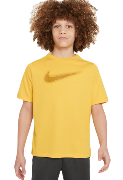 Marškinėliai berniukams Nike Dri-Fit Multi+ Top - vivid sulfur/bronzine