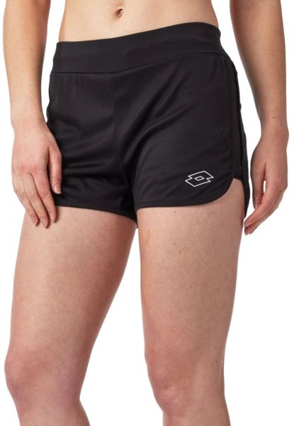 Shorts de tennis pour femmes Lotto Squadra III - Noir