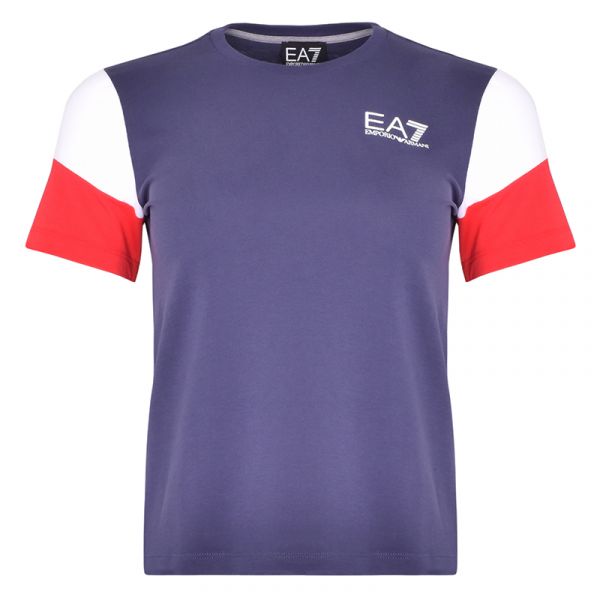 Marškinėliai berniukams EA7 Boys Jersey T-shirt - mood indigo