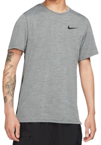 Herren Tennis-T-Shirt Nike Top SS Hyper Dry Veener M - iron grey/particle grey/heather/black
