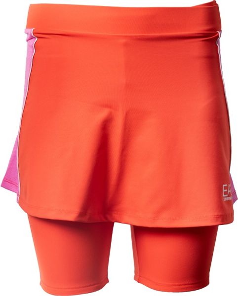 Damska spódniczka tenisowa EA7 Woman Jersey Skirt - cherry tomato