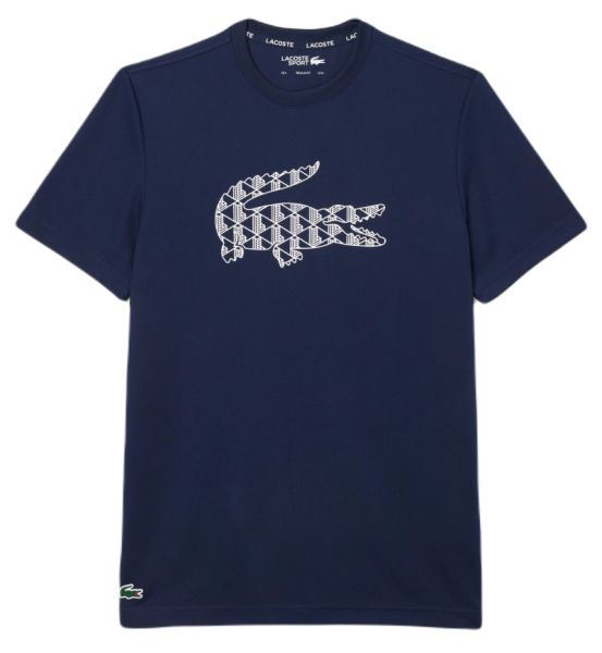 T-shirt pour hommes Lacoste Ultra Dry Pique Tennis T-Shirt - Bleu