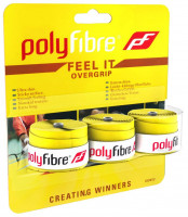 Viršutinės koto apvijos Polyfibre Feel It Overgrip (3 vnt.) - yellow