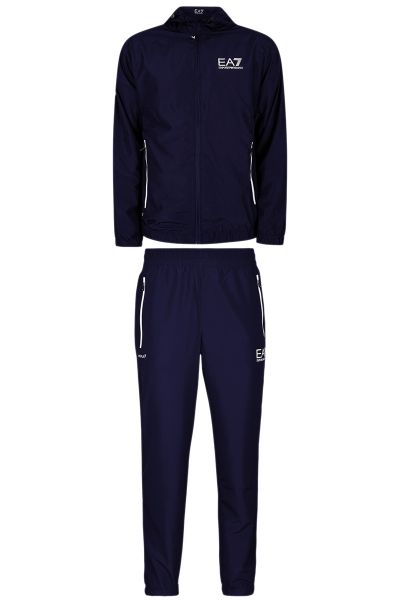 Herren Tennistrainingsanzug EA7 Man Woven Tracksuit - navy blue