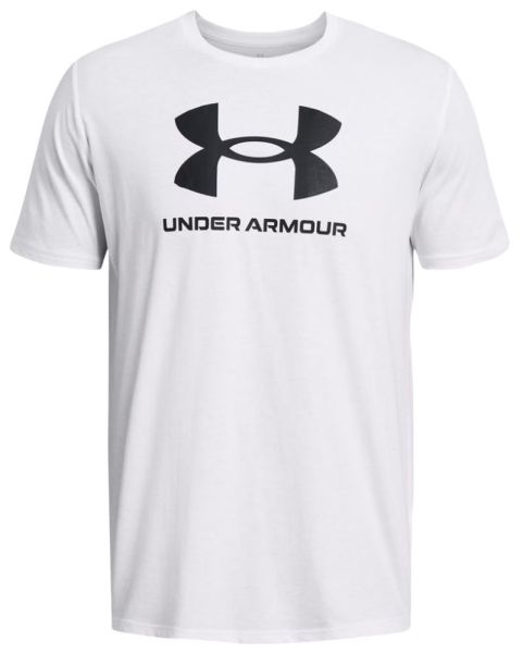 Herren Tennis-T-Shirt Under Armour Men's Logo Short Sleeve - Weiß