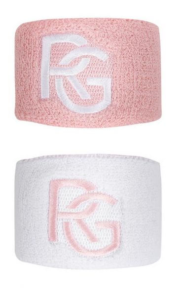 Handgelenk Frottee Roland Garros Performance Small Wirstband - pink/white
