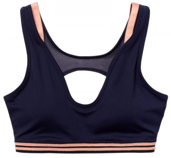 Büstenhalter Lacoste Contrast Accents And Cut-Outs Sports Bra - navy blue/pink/navy blue