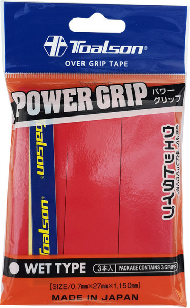 Grips de tennis Toalson Power Grip 3P - red