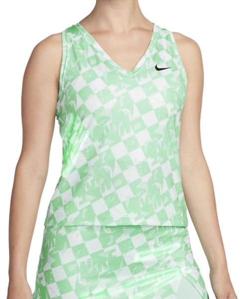 Top de tenis para mujer Nike Court Dri-Fit Fall Victory Tank - green glow/black