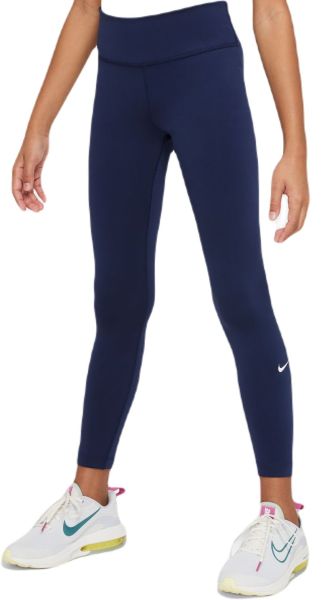 Pantaloni per ragazze Nike Girls Dri-Fit One Legging - midnight navy/white