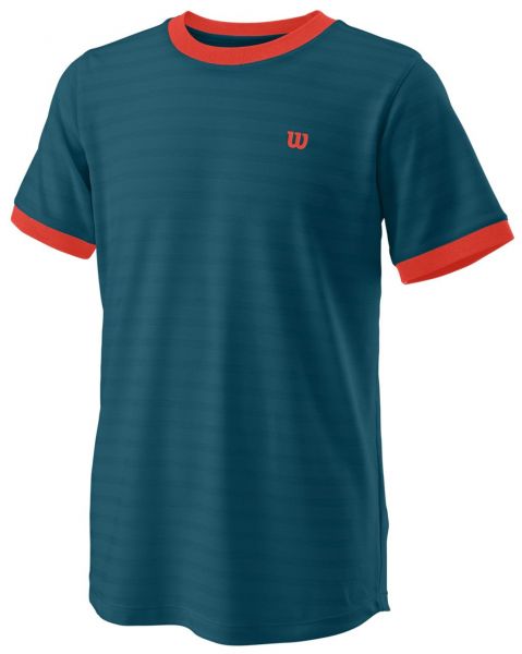 Boys' t-shirt Wilson Competition Crew II B - blue coral