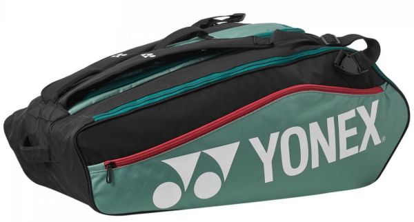 Bolsa de tenis Yonex Racket Bag Club Line 12 Pack - black/moss green