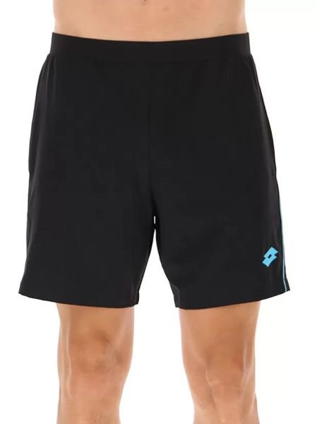 Shorts de tennis pour hommes Lotto Superrapida V Short - all black/blue bird