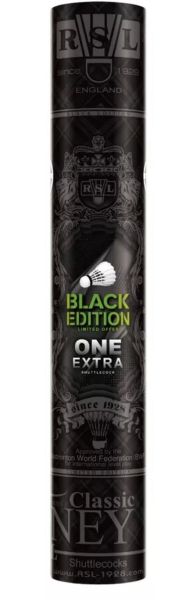 Badminton shuttlecocks RSL Classic Tourney Black Edition 12P + 1P Extra