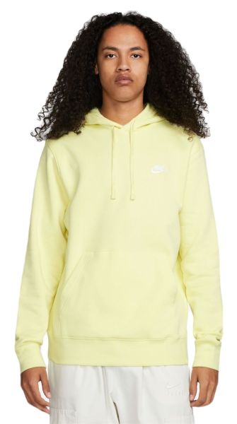Herren Tennissweatshirt Nike Sportswear Club Fleece Pullover Hoodie - Grün, Weiß