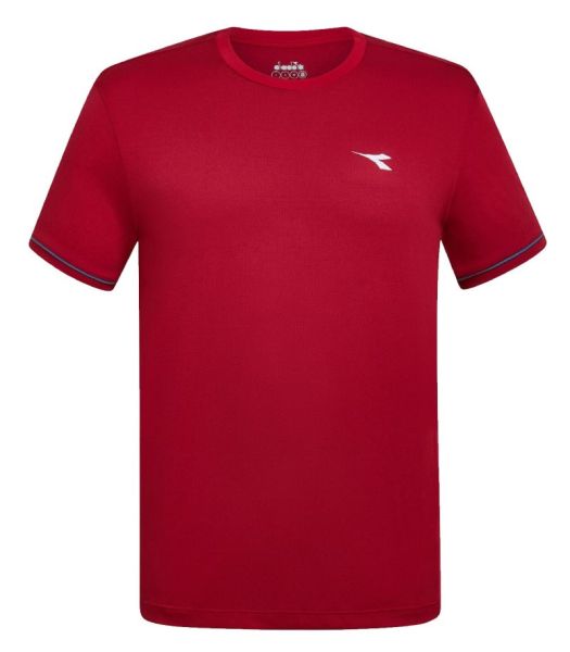 Herren Tennis-T-Shirt Diadora Short Sleeve T-Shirt - chili pepper