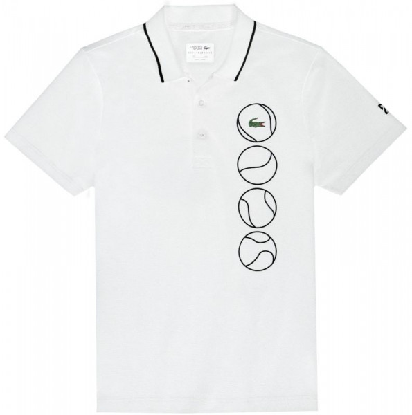  Lacoste Novak Djokovic Collection Ultra Light Cotton Polo - white/black