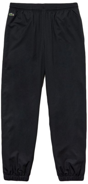  Lacoste Men's Tennis Trackpants In Diamond Weave Taffeta - black