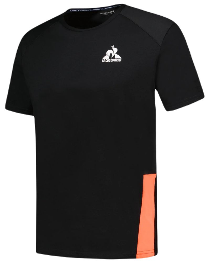 T shirt pour hommes Le Coq Sportif Training T Shirt Short Sleeve N 1 Noir Tennis Zone Boutique de tennis