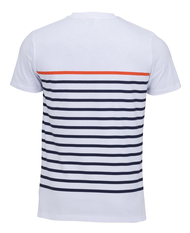 Men's T-shirt Roland Garros Tee Shirt Mariniere - blanc | Tennis Zone ...