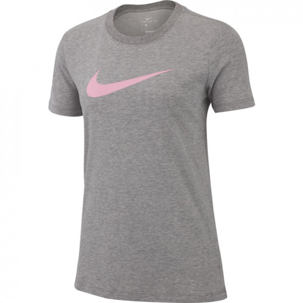 Nike Dry Tee DFC Crew W - carbon heather/heather/pink rise