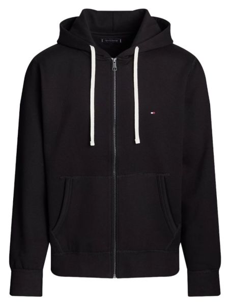 Ανδρικά Φούτερ Tommy Hilfiger Essential Fleece Zip Through - Μαύρος