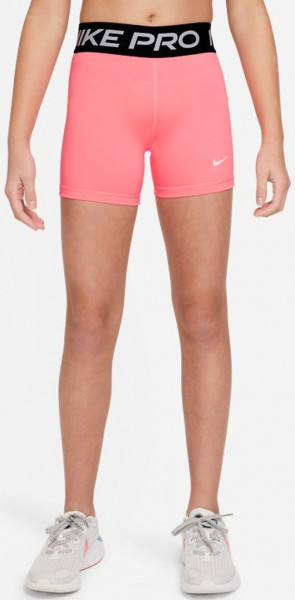  Nike Pro 3in Shorts - sunset pulse/white