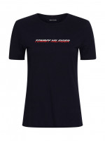 Marškinėliai moterims Tommy Hilfiger Regular Graphic C-NK Tee SS - desert sky