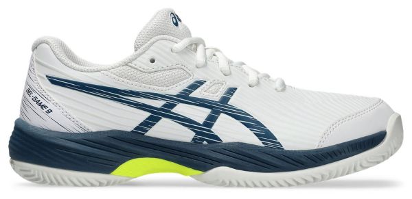 Juniorskie buty tenisowe Asics Gel-Game 9 GS Clay/OC - white/mako blue