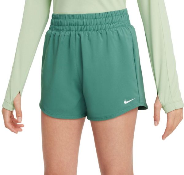 Pantaloncini per ragazze Nike Kids Dri-Fit One High-Waisted Woven Training Shorts - bicoastal/white