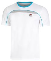 Herren Tennis-T-Shirt Fila Austarlian Open Asher Crew T-Shirt - white/silver scone