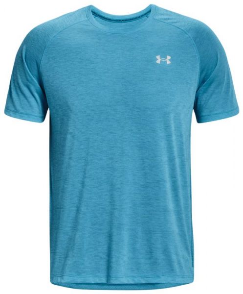Herren Tennis-T-Shirt Under Armour Men's Streaker Run Short Sleeve - capri/reflective