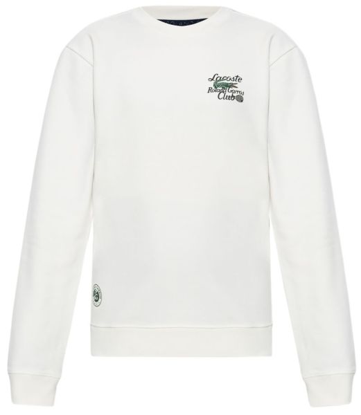Dámske mikiny Lacoste Sport Roland Garros Edition Organic Cotton Sweatshirt - white