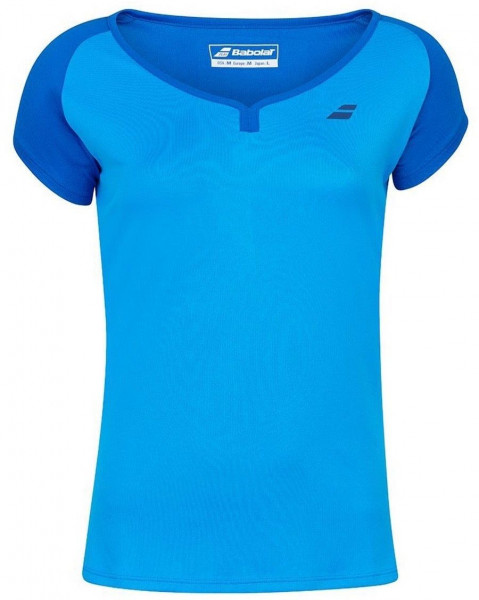 Girls' T-shirt Babolat Play Cap Sleeve Top Girl - blue aster