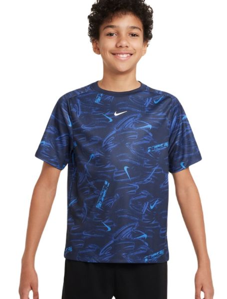 Jungen T-Shirt  Nike Kids Multi Dri Fit Short-Sleeve Top - Blau