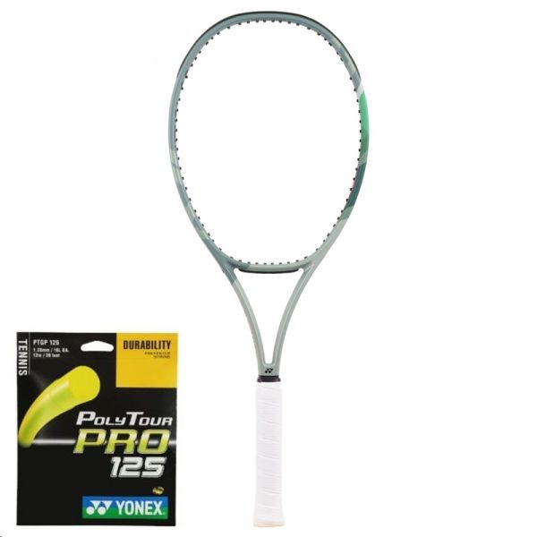 Tennisschläger Yonex Percept 97L (290g) + Tennis-Saiten